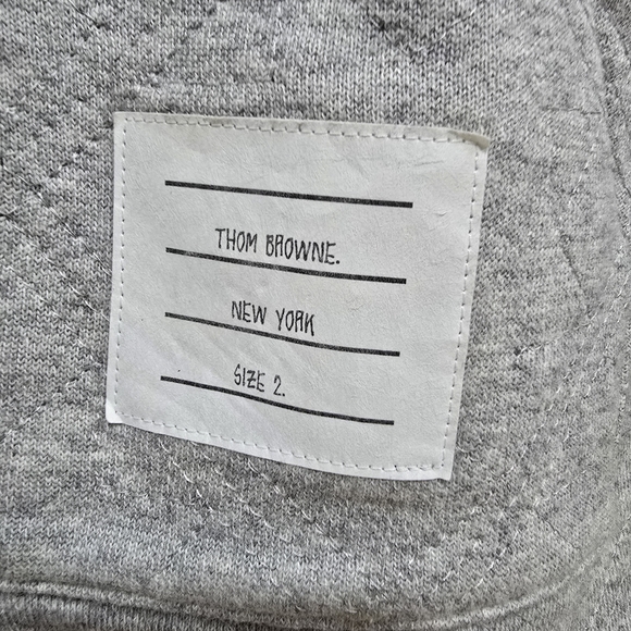 Thom Browne Gray Knit Hoodie - Picture 2 of 5